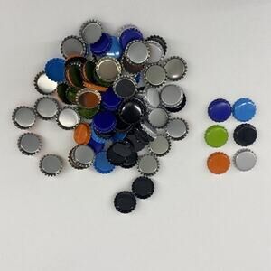 120 Count Assorted Plain Bottle Caps For Crafting, Home Brewing, Etc